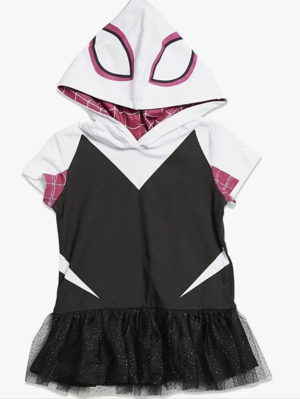 Marvel Girls' Cosplay Spider Gwen Hooded Tee And Leggings Set 7/8